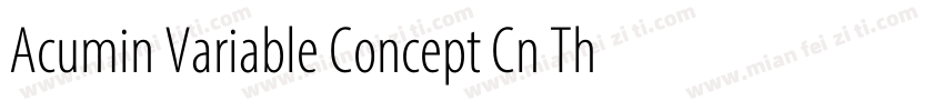 Acumin Variable Concept Cn Th I(ttf字体转换